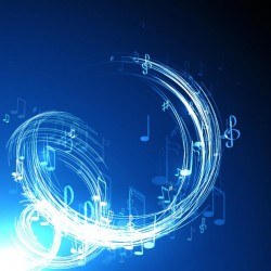Abstract music background blue style vector 06