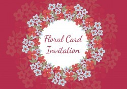 Beautiful Floral Invitation Card Vector