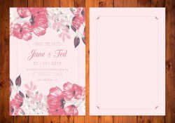 Beautiful Floral Wedding/Save the Date Card