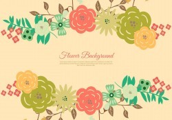 Beautiful Floral Wreath Background