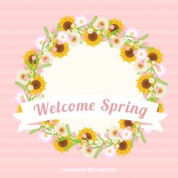 Beautiful floral wreath with sunflowers