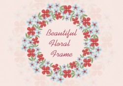 Beautiful Flower Wreath Background