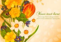Beautiful Painted Floral Illustration Vector