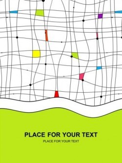 Bent lines with green background vector 02