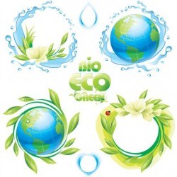 Bio eco illustration vectors