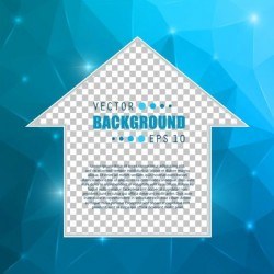 Blue polygon brochure cover template illustration vector 10