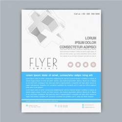 Brochure template with geometric form