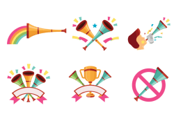 Celebratory Vuvuzela Vectors
