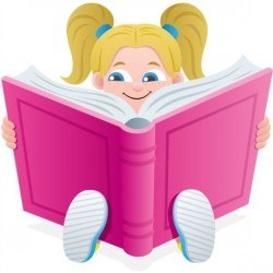 Children with books vector design 04