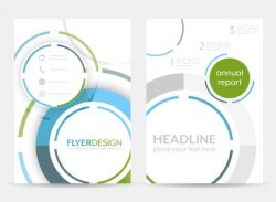 Circular flyer cover creative vector 06