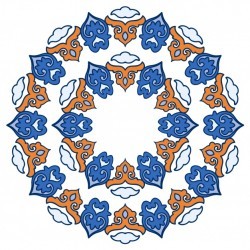 Coloured mandala design