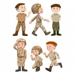 Coloured soldiers design