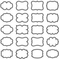 Cute black frames set vector