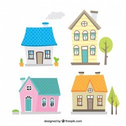 Cute collection of hand-drawn houses