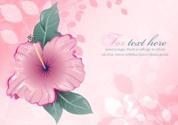 Cute Pink Floral Illustration Vector