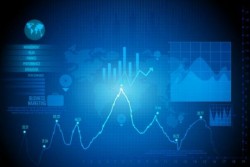 Financial chart diagram with infographic vector 01