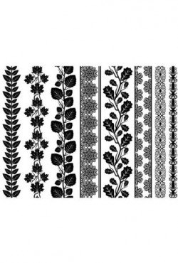 Floral black border vectors