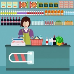 Food store background design