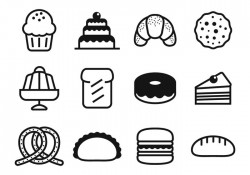 Free Bakery and Cake Icons Vector