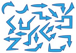 Free Blue Flechas Vector