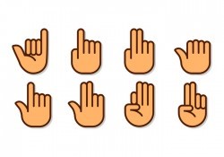 Free Hand Gestures and Sign Icon Vector