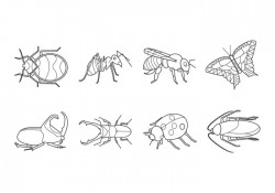 Free Insects and Bugs Icon Vector