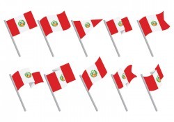 Free Peru Flag Icons Vector
