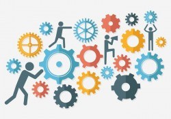 Free Working Together Illustration Vector