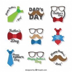 Great pack of flat stickers for father’s day