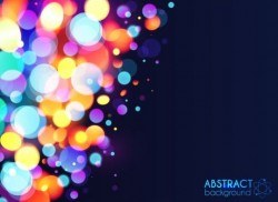 Halation colorful bokeh effect background vector 04
