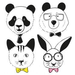 Hand drawn animals collection