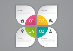 Paper Leaves Infographics Vector