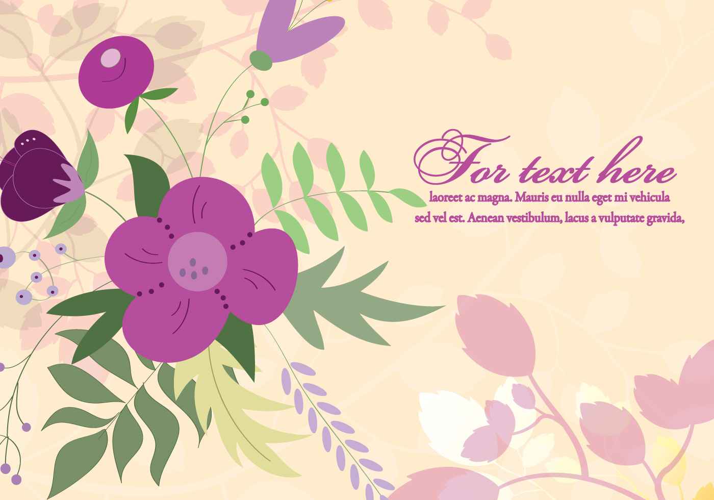 Purple Floral Background Illustration