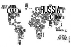 Text with world map vectors 04