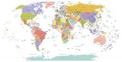 Vector colored world maps template 02
