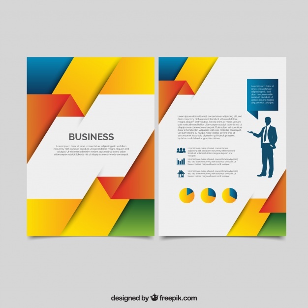 Abstract colorful corporate brochure