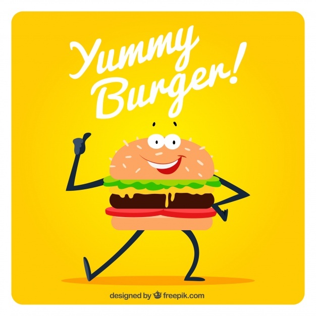 Background of funny hamburger