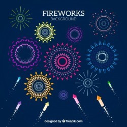Decorative firework background