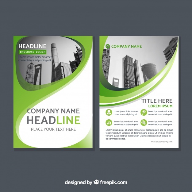 Green corporate abstract brochure