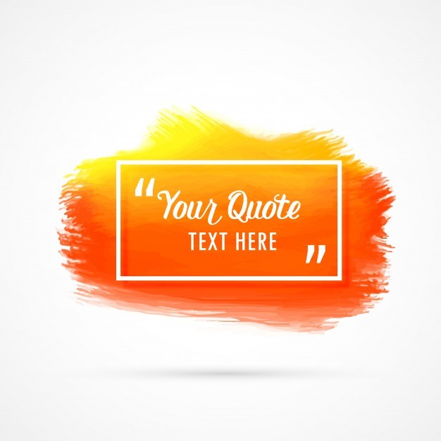 Orange watercolor stain quote design