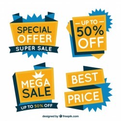 pack of special offer banners