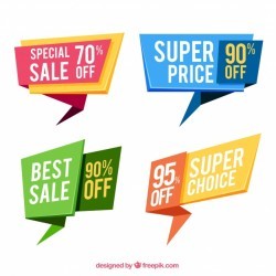 Set of special sale banners