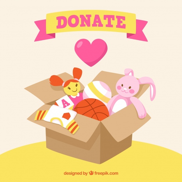 Toy box for donation background