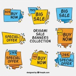 Origami Discount Banners