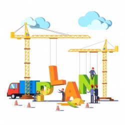 Business construction site building word PLAN