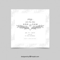 Elegant wedding card