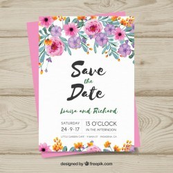 Floral wedding card design