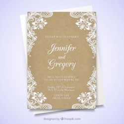 Floral wedding card