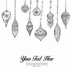 Hand Drawn Black & White Bells Background