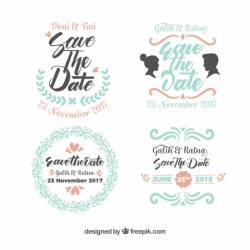 Modern variety of wedding labels